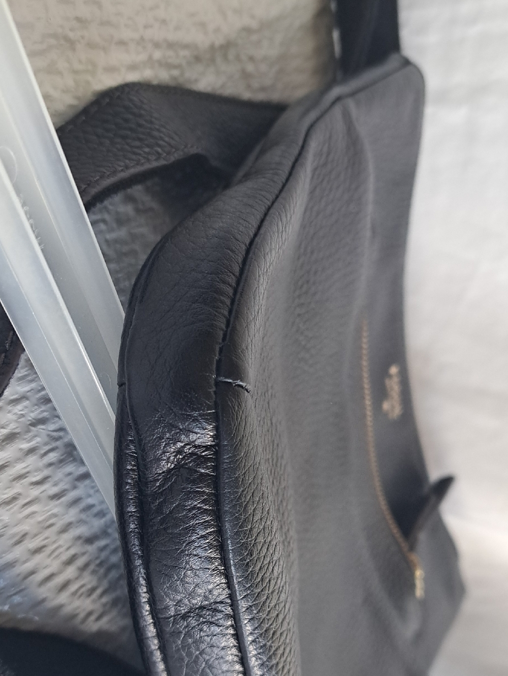 Fossil Black Pebbled Leather Crossbody with Gold Hardware - Picture 8 of 15